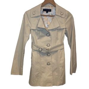 Blanc Noir Cream Trench Coat Size S